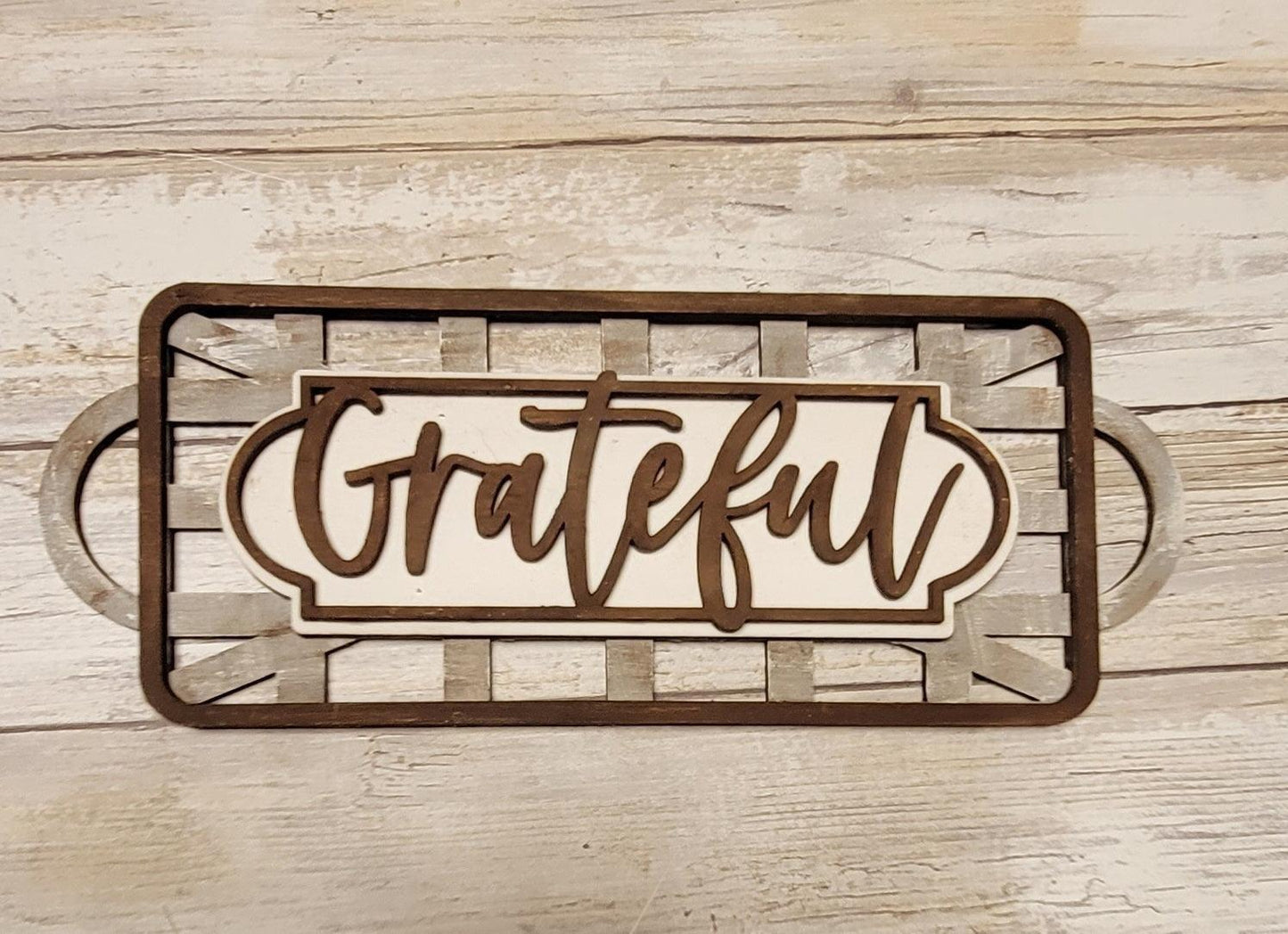 Thankful Grateful and Blessed Faux Tobacco Baskets - RusticFarmhouseDecor