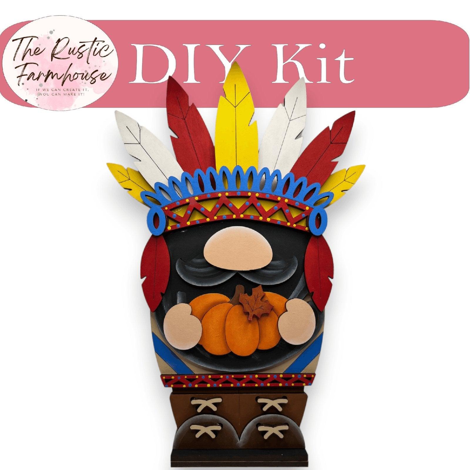 Thanksgiving Indian Boy Gnome - RusticFarmhouseDecor