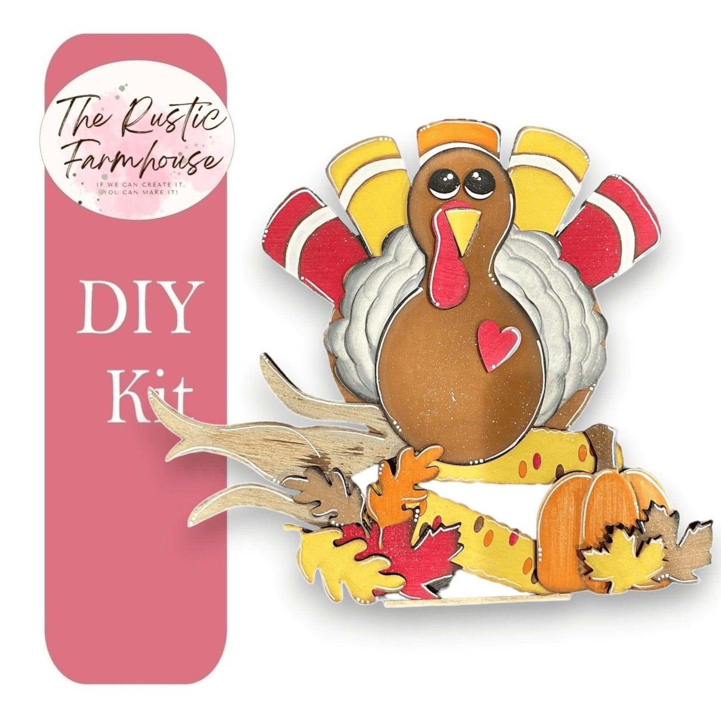 Thanksgiving Turkey Insert for our Interchangeable Porch Welcome Fence DIY Craft Kit - RusticFarmhouseDecor