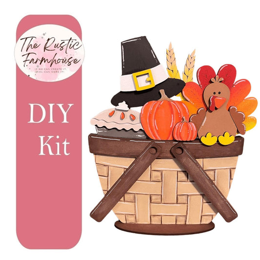 Thanksgiving Turkey Insert for the Interchangeable Flower Basket - RusticFarmhouseDecor