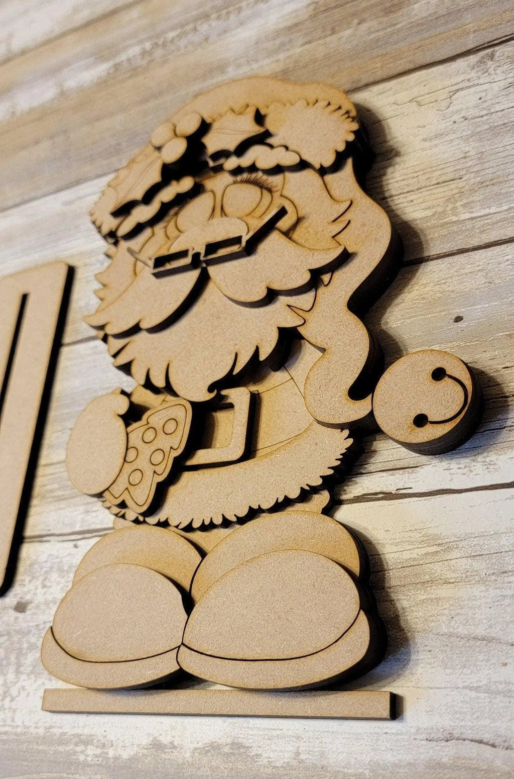 Tiered Tray Standing Christmas Santa SVG Laser File Glowforge - RusticFarmhouseDecor