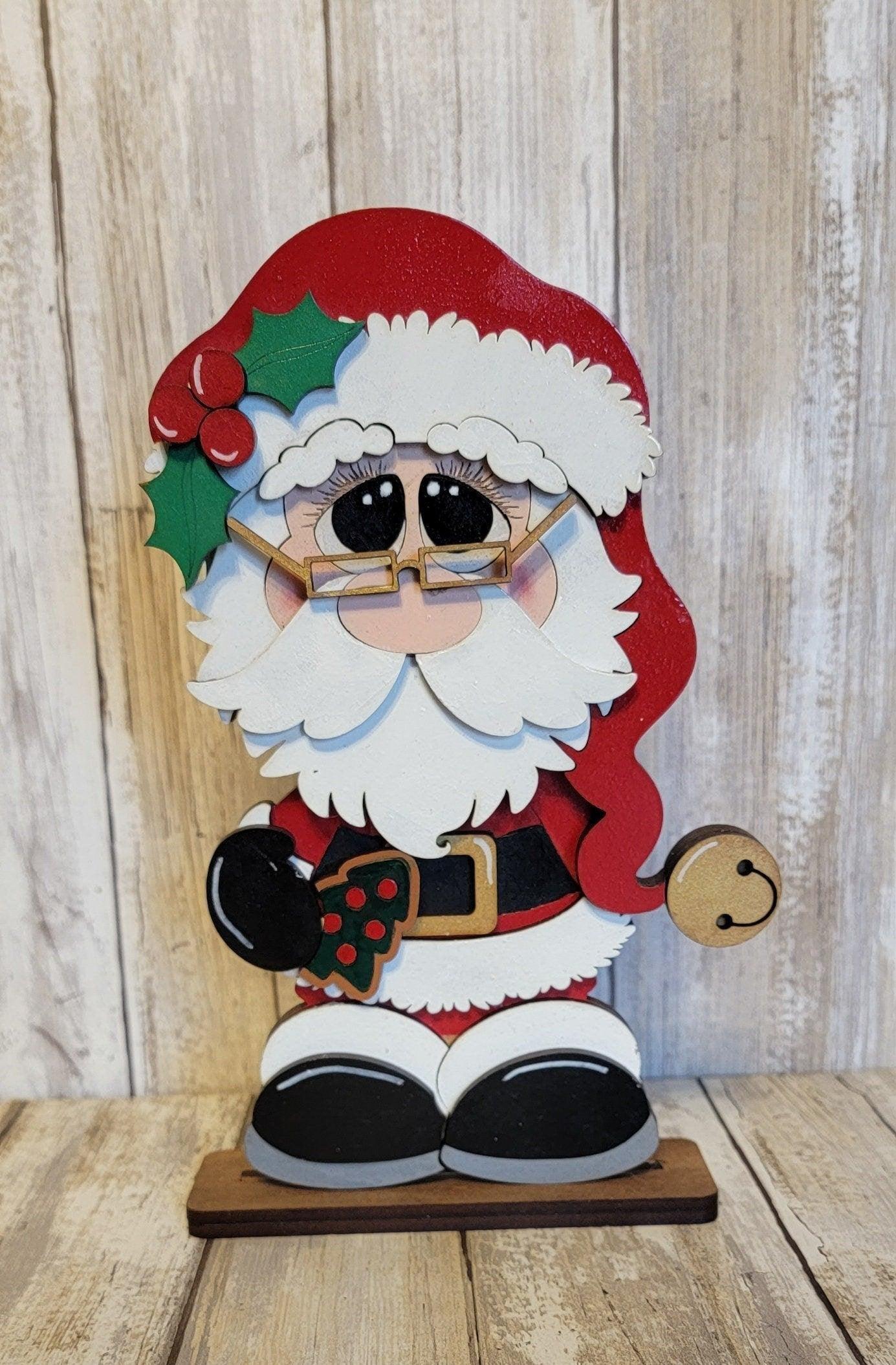 Tiered Tray Standing Christmas Santa SVG Laser File Glowforge - RusticFarmhouseDecor
