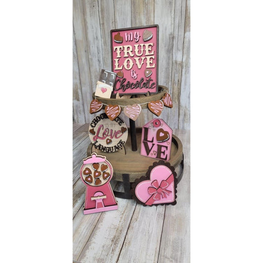 True Love Valentine Tiered Tray Set - DIY - RusticFarmhouseDecor