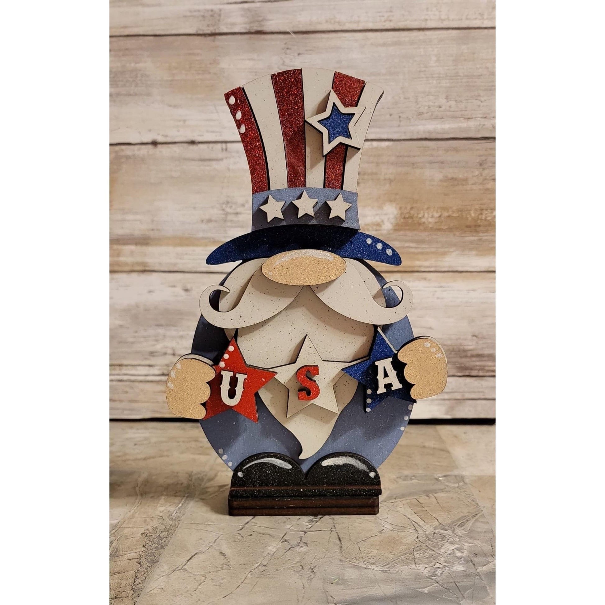 Uncle Sam Gnome Shelf Sitter - RusticFarmhouseDecor