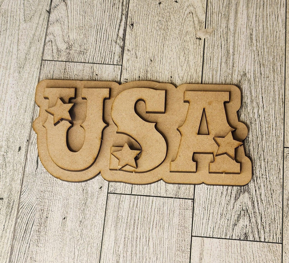 USA Patriotic Tiered Tray Decor - RusticFarmhouseDecor