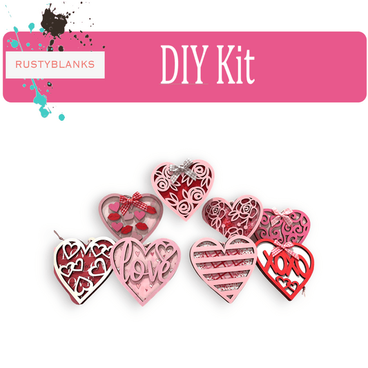 Valentine Heart Ornaments - Red Love Decorations - RusticFarmhouseDecor