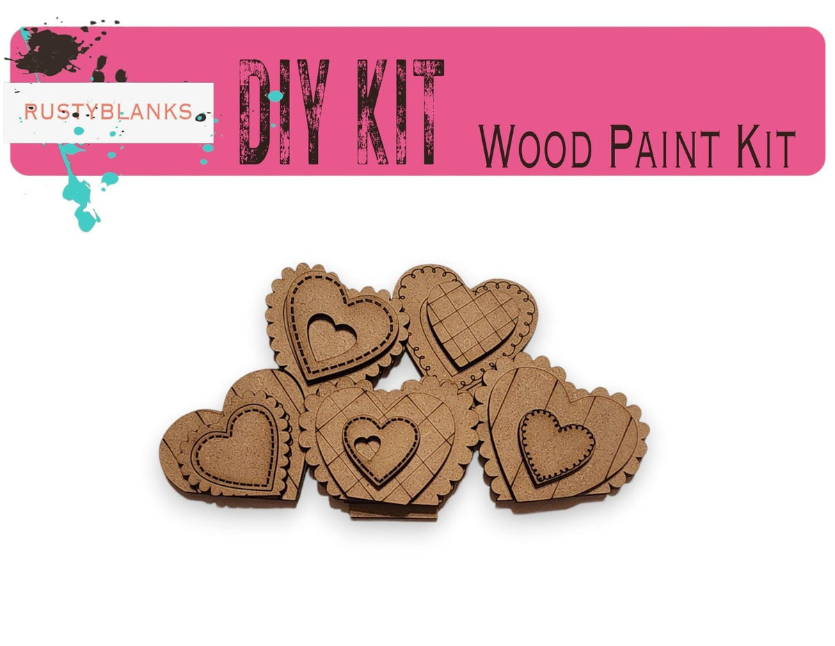Valentine Hearts For The Flower Basket Decor - Wood Blank for Painting - Inserts for Basket - RusticFarmhouseDecor