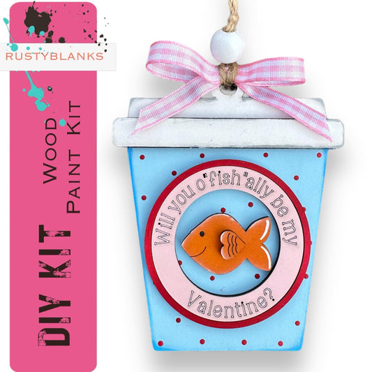 Valentine Latte Cup Ornament Gift Card Holder Ornaments - RusticFarmhouseDecor