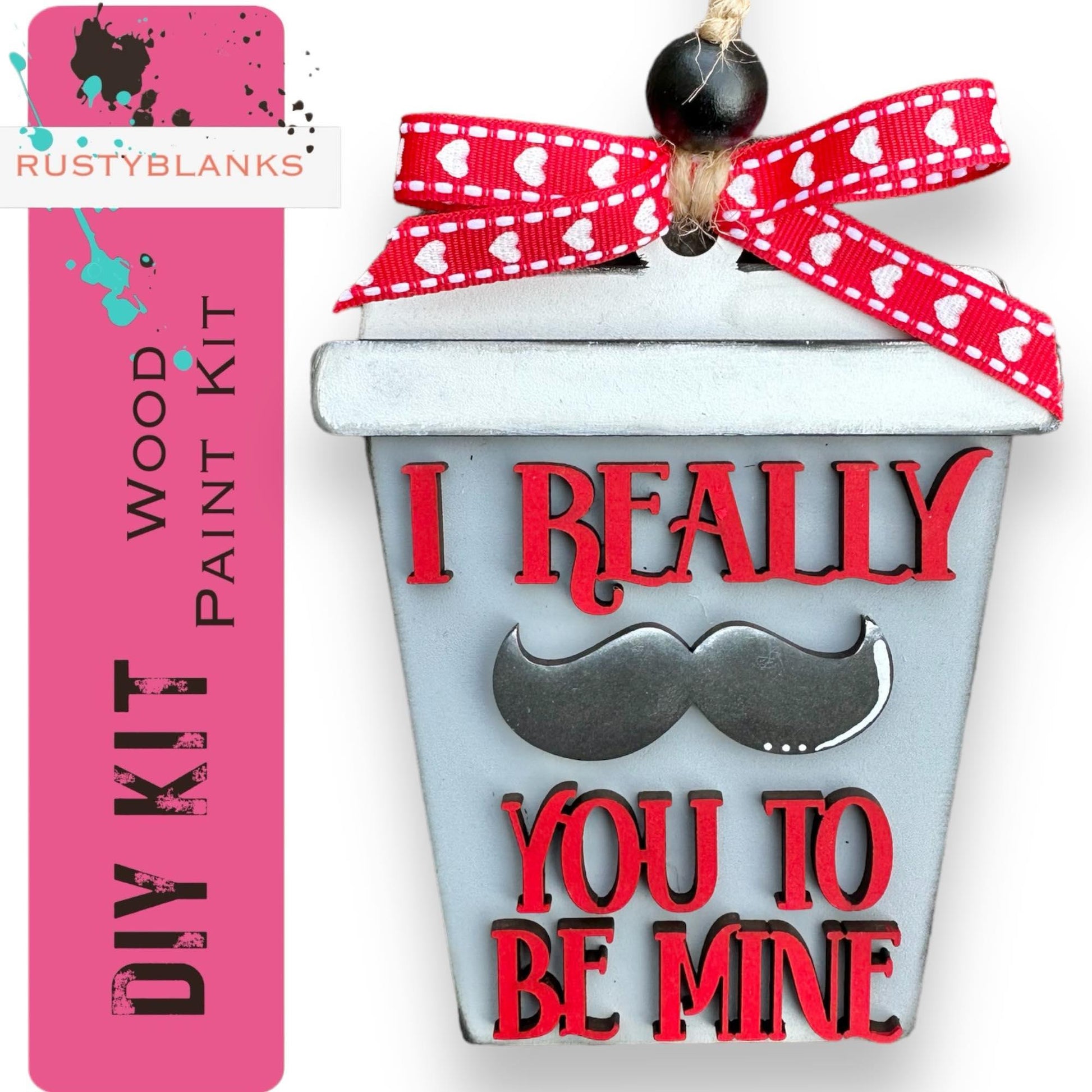 Valentine Latte Cup Ornament Gift Card Holder Ornaments - RusticFarmhouseDecor