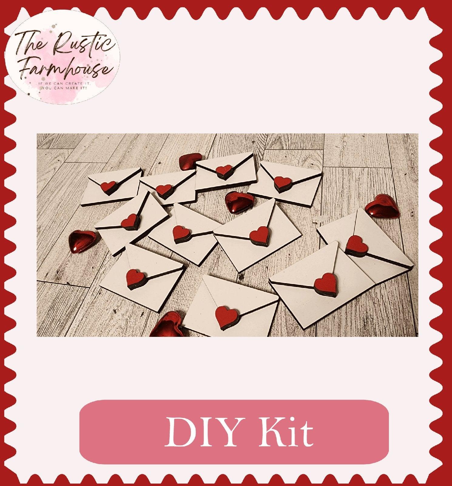 Valentine Love Letters Scatter Tiered Tray Set - DIY - RusticFarmhouseDecor