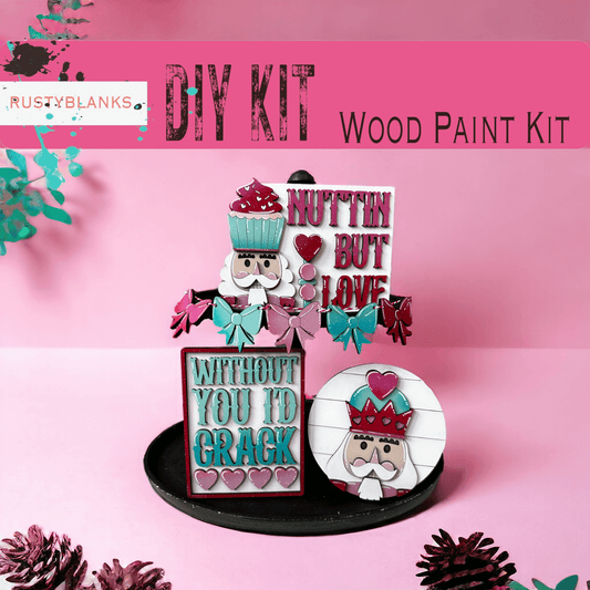 Valentine Nutcracker Tiered Tray Set , DIY Tiered Tray, Shelf Sitter - RusticFarmhouseDecor