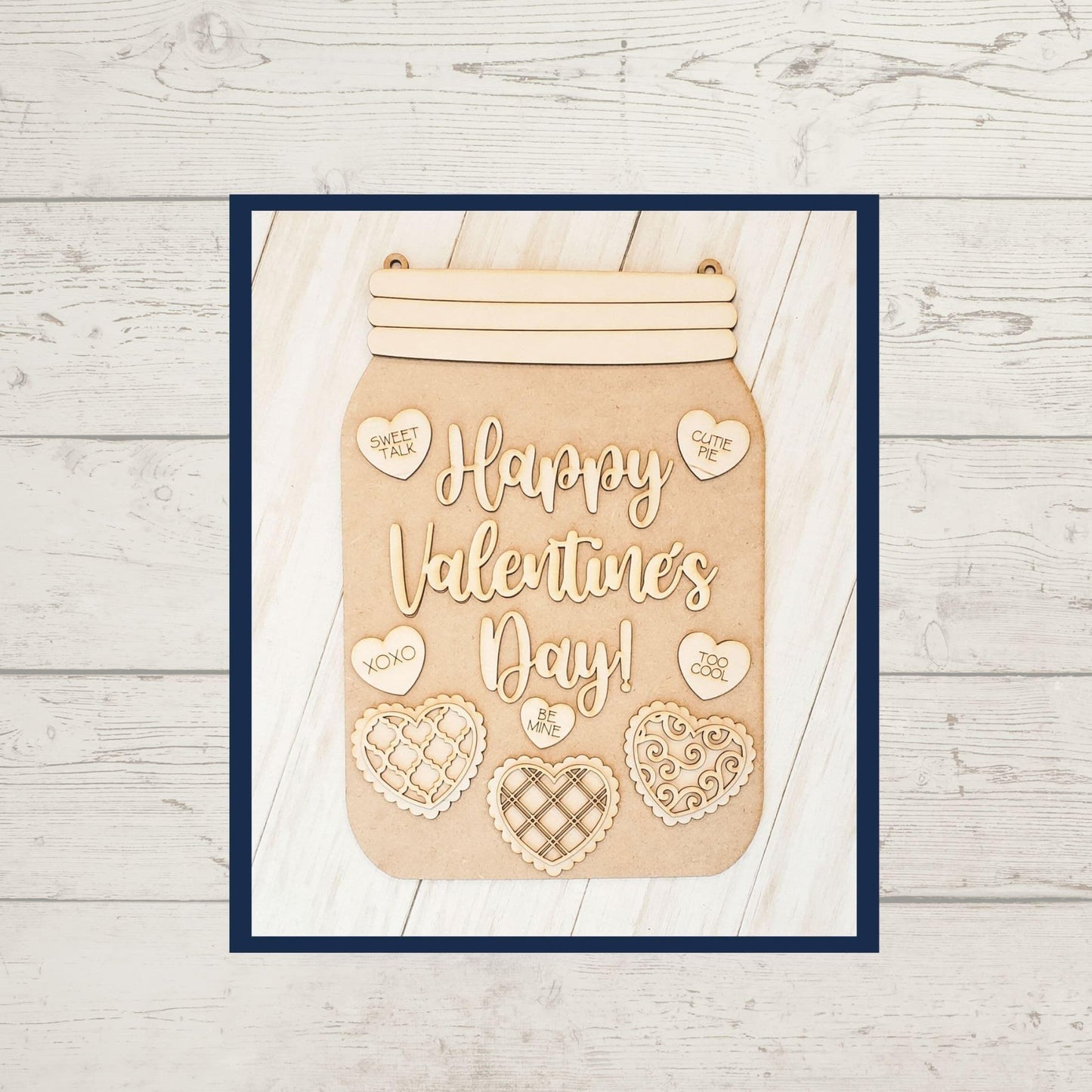 Valentine's Day Mason Jar Door Hanger - DIY - RusticFarmhouseDecor