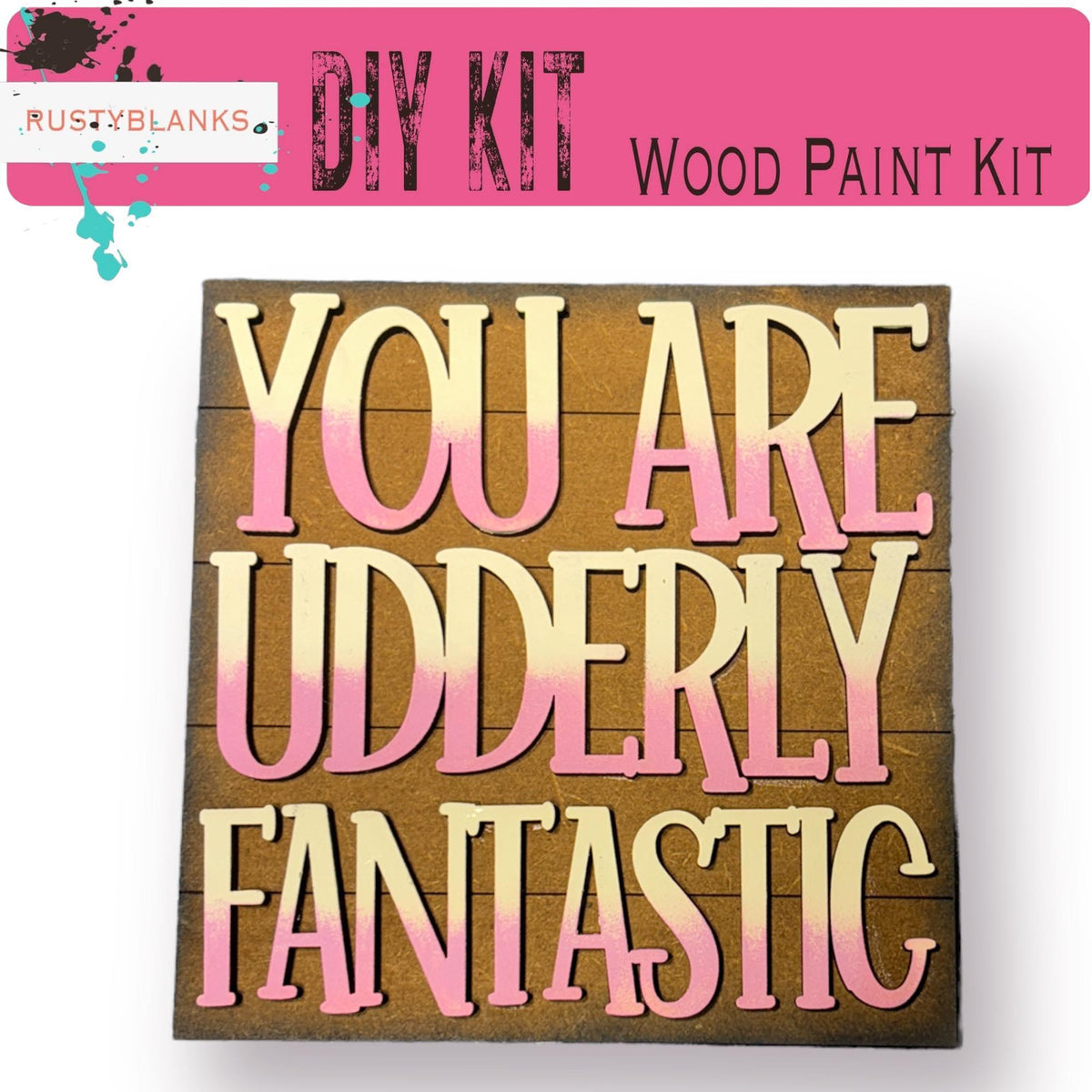 Valentine's Interchangeable Highland Love You Mooo Tiles for leaning ladders or Shelf Sitters - RusticFarmhouseDecor