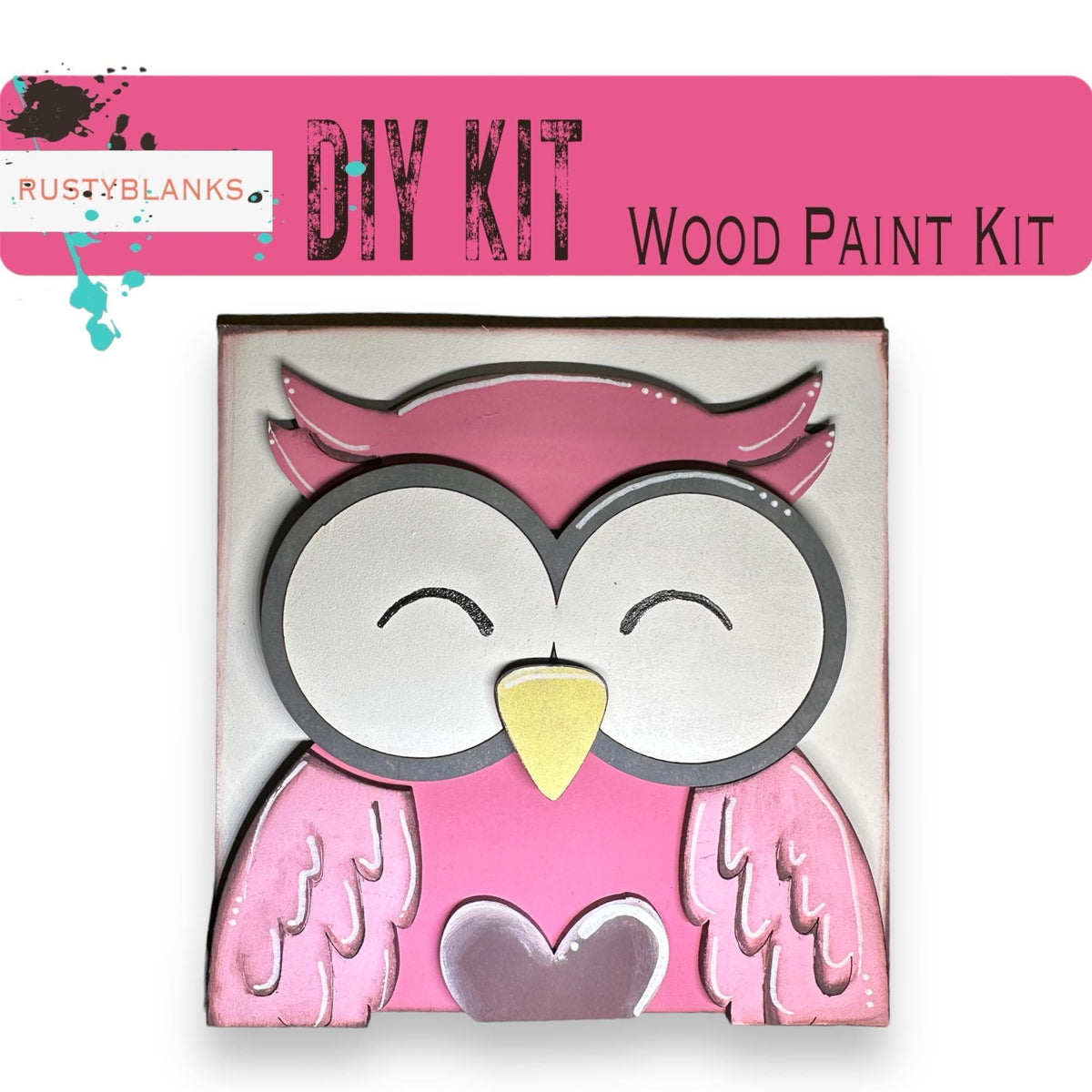 Valentine's Interchangeable Owl Love You Tiles for leaning ladders or Shelf Sitters - RusticFarmhouseDecor
