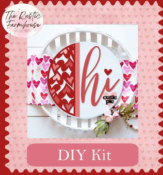 Valentines "Hi" Door Hanger DIY - RusticFarmhouseDecor