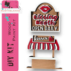Valentines Kissing Booth Signs and insert for our Mini Interchangeable Posts - RusticFarmhouseDecor