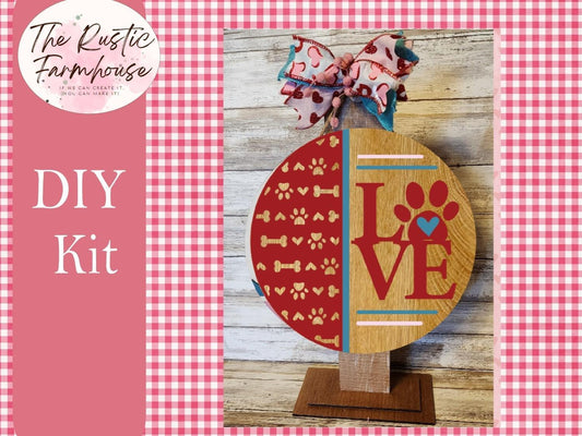 Valentines Love with Pet Paw Door Hanger DIY - RusticFarmhouseDecor