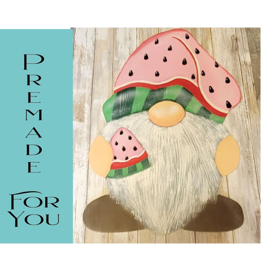 Watermelon Gnome Door Hanger - RusticFarmhouseDecor