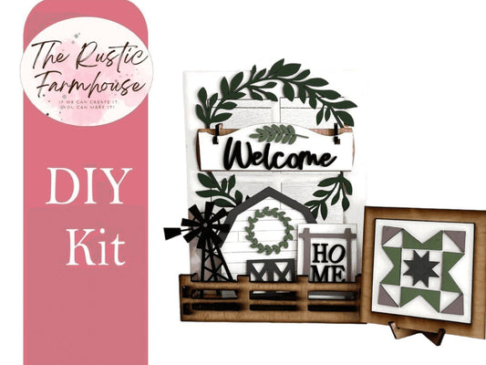 Welcome Farmhouse Interchangeable Inserts for our Window or House DIY Kit - RusticFarmhouseDecor