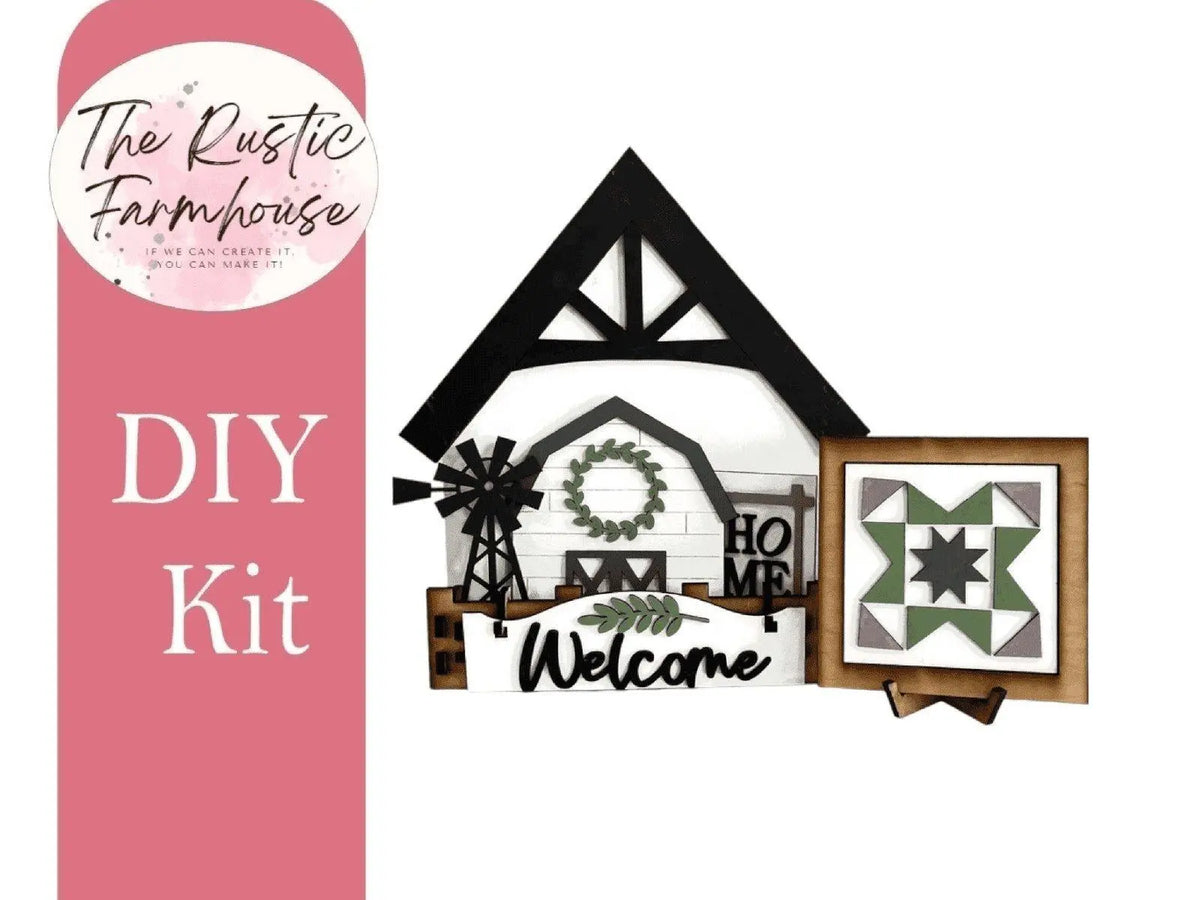 Welcome Farmhouse Interchangeable Inserts for our Window or House DIY Kit - RusticFarmhouseDecor