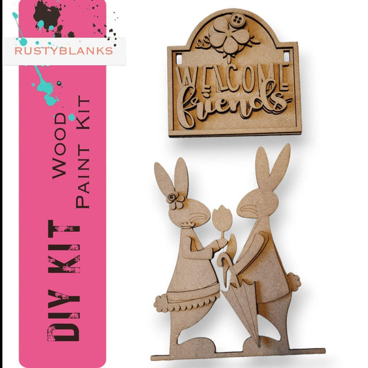 Welcome Friends Sign and Insert for our Interchangeable Fence or Large Post - RusticFarmhouseDecor