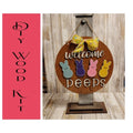 Welcome Peeps Door Hanger - RusticFarmhouseDecor