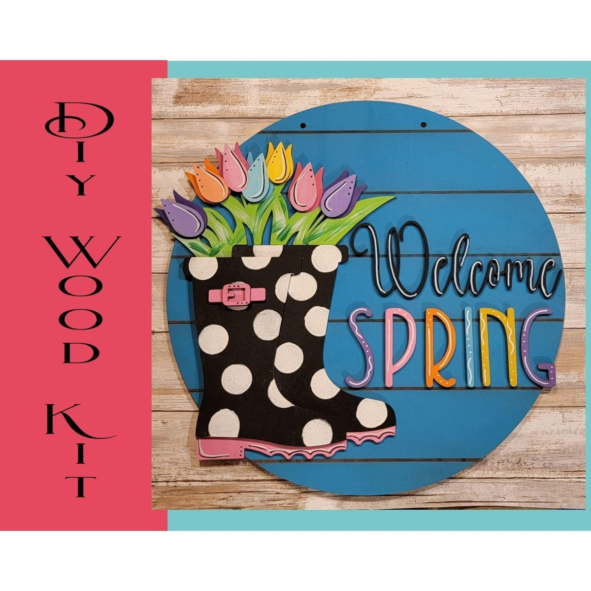 Welcome Spring Door Hanger - RusticFarmhouseDecor