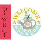 Welcome Spring Watering Can Door Hanger - RusticFarmhouseDecor