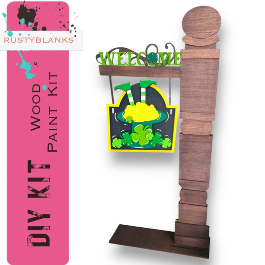 Welcome St. Patrick's Day Add Ons for our Large Interchangeable Fence or Post - RusticFarmhouseDecor