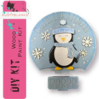 Winter Penguin Insert for Snow Globe DIY Interchangeable Decor, Wood Paint Kit, Interchangealbe Snow Globe - RusticFarmhouseDecor