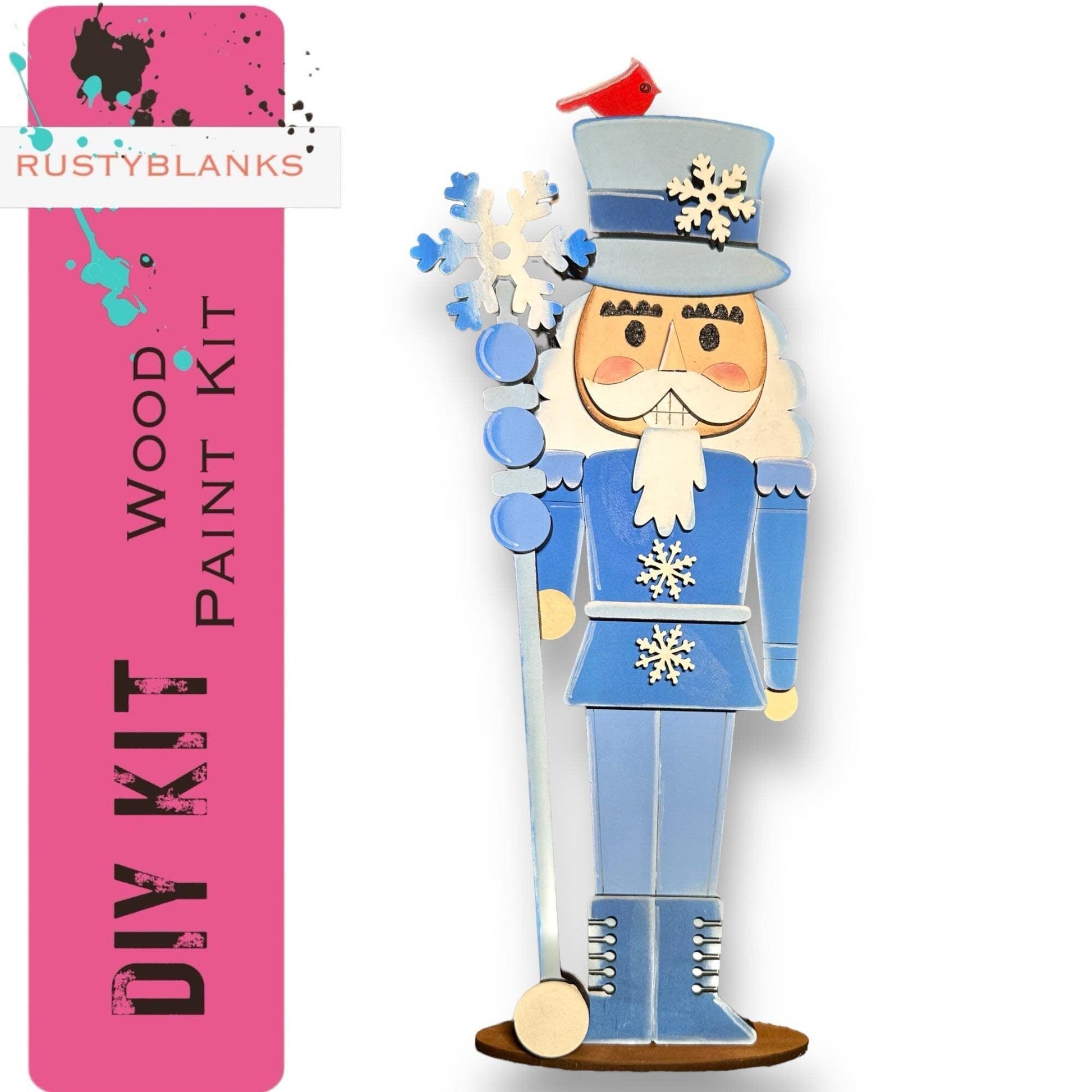 Winter Standing Nutcracker Shelf Sitter Decor DIY - RusticFarmhouseDecor