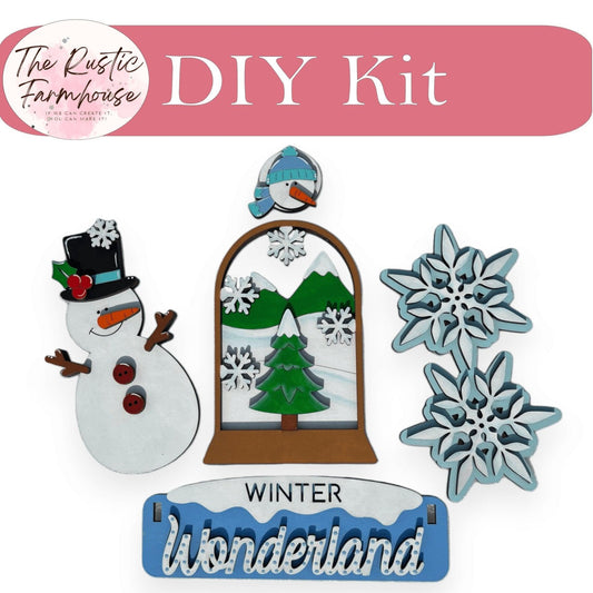 Winter Wonderland Snowman Insert - DIY Interchangeable Inserts - Tiered Tray Decor - RusticFarmhouseDecor