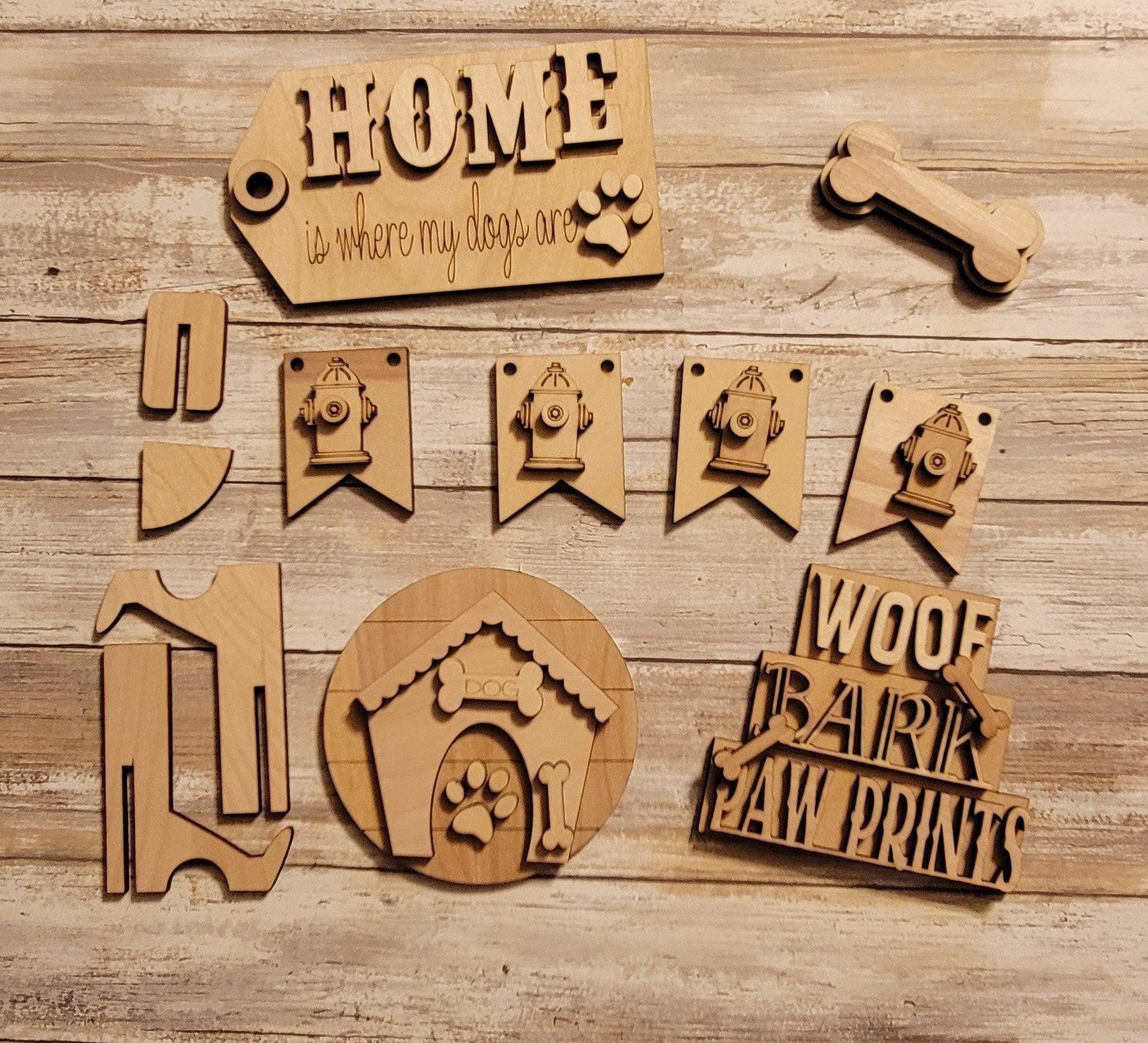 Woof Bark Tiered Tray Set - RusticFarmhouseDecor